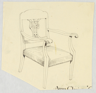 Drawing, Design for Stuffed Chair, Rocker, and Arm Chair (easy chair)