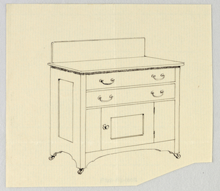 Drawing, Designs for Wardrobes, Washstands, & Somno (Night Tables)