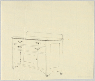 Drawing, Designs for Wardrobes, Washstands, & Somno (Night Tables)