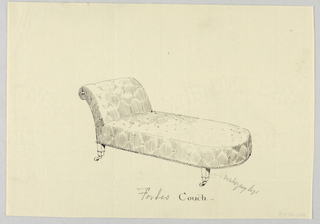 Drawing, Design for Stuffed Couch & Lounge (Divan)
