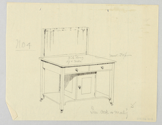 Drawing, Designs for Wardrobes, Washstands, & Somno (Night Tables)