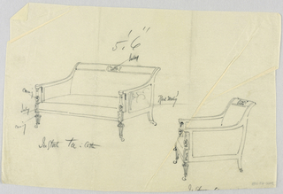 Drawing, Design for Showwood Sofa