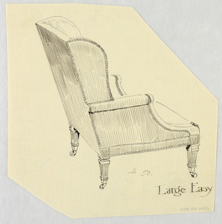 Drawing, Design for Stuffed Chair, Rocker, and Arm Chair (easy chair)