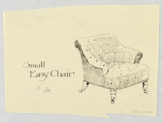 Drawing, Design for Stuffed Chair, Rocker, and Arm Chair (easy chair)