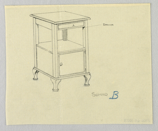 Drawing, Designs for Wardrobes, Washstands, & Somno (Night Tables)