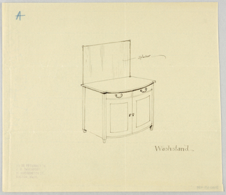 Drawing, Designs for Wardrobes, Washstands, & Somno (Night Tables)