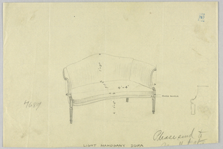 Drawing, Design for Showwood Sofa
