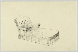 Drawing, Design for Stuffed Couch & Lounge (Divan)
