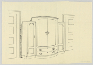 Drawing, Designs for Wardrobes, Washstands, & Somno (Night Tables)