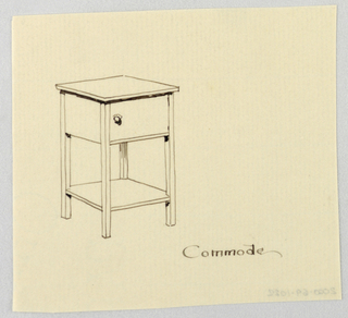 Drawing, Designs for Wardrobes, Washstands, & Somno (Night Tables)
