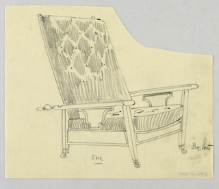Drawing, Design for Stuffed Chair, Rocker, and Arm Chair (easy chair)