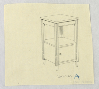 Drawing, Designs for Wardrobes, Washstands, & Somno (Night Tables)