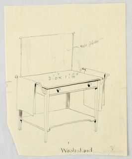 Drawing, Designs for Wardrobes, Washstands, & Somno (Night Tables)
