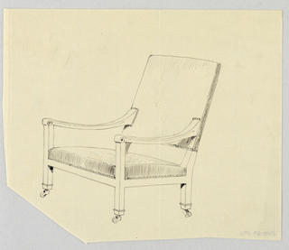 Drawing, Design for Stuffed Chair, Rocker, and Arm Chair (easy chair)