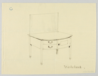 Drawing, Designs for Wardrobes, Washstands, & Somno (Night Tables)
