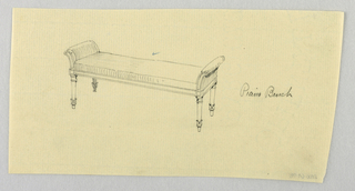 Drawing, Design for Mirror & Piano Bench