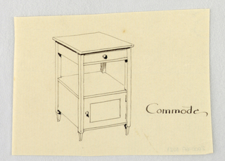 Drawing, Designs for Wardrobes, Washstands, & Somno (Night Tables)