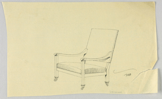 Drawing, Design for Stuffed Chair, Rocker, and Arm Chair (easy chair)