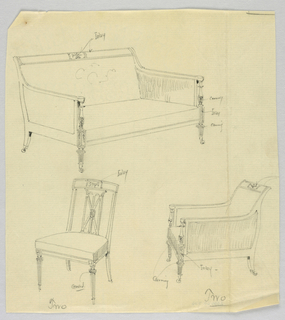 Drawing, Design for Showwood Sofa