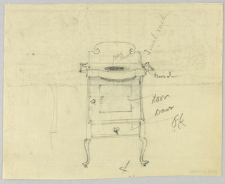 Drawing, Designs for Wardrobes, Washstands, & Somno (Night Tables)