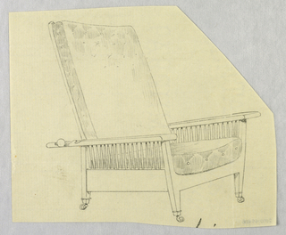 Drawing, Design for Stuffed Chair, Rocker, and Arm Chair (easy chair)