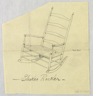 Drawing, Design for Stuffed Chair, Rocker, and Arm Chair (easy chair)