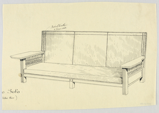 Drawing, Design for Showwood Sofa