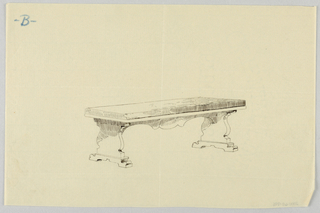 Drawing, Design for Mirror & Piano Bench