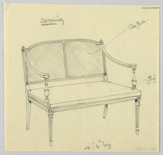 Drawing, Design for Showwood Sofa
