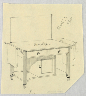 Drawing, Designs for Wardrobes, Washstands, & Somno (Night Tables)