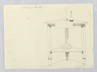 Drawing, Design for Corner Serving Table
