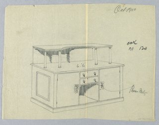 Drawing, Design for Massive Oak Sideboard