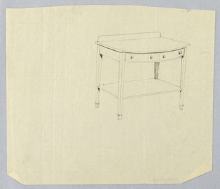 Drawing, Design for Oblong Serving Table with Two Drawers