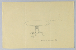 Drawing, Design for Round Table "D"