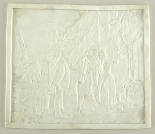 Lithophane Depicting a Courtship Lithophane