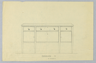 Drawing, Design for Sideboard B of Mahogony