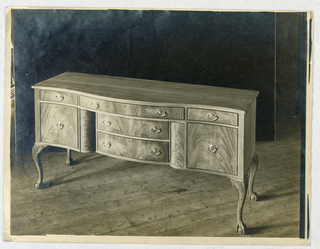 Catalogue Illustration, Design for Sideboard with Four Legs and Tri-Partite Front