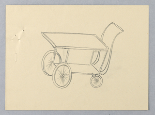 Drawing, Design for Rolling Serving Table with Two Trays