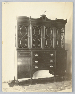 Photograph, Tall China Cabinet with Eagle Motif
