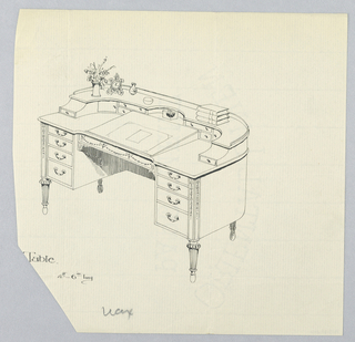 Drawing, Design for Writing Table