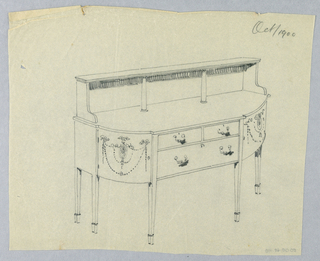 Drawing, Design for Sideboard with Neo-Classical Ornament