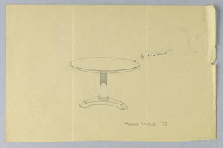 Drawing, Design for Round Table "C"