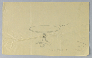 Drawing, Design for Round Table "B"