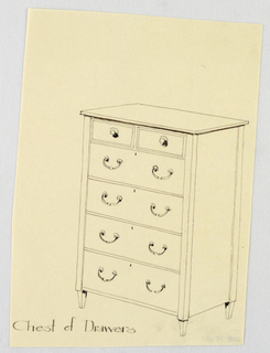 Drawing, Design for Highboy and Chest