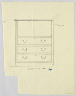 Drawing, Design for Highboy and Chest