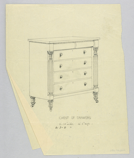 Drawing, Design for Highboy and Chest