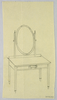 Drawing, Design for Toilet Table