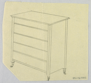 Drawing, Design for Highboy and Chest
