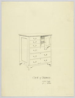Drawing, Design for Highboy and Chest