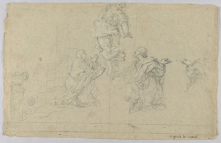 Drawing, Study of Three Figures